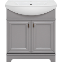 Тумба с раковиной Misty Лувр 75 УТ000014249 Серая, купить, цена, заказать, магазин, доставка, скидка, промокод, купить, цена, заказать, магазин, доставка, скидка, промокод