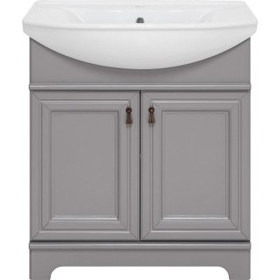 Тумба с раковиной Misty Лувр 75 УТ000014249 Серая