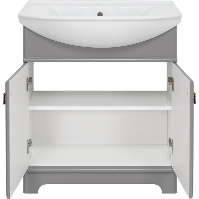 Тумба с раковиной Misty Лувр 75 УТ000014249 Серая