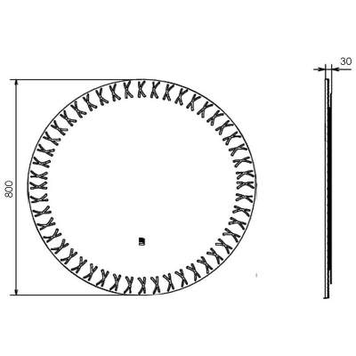 Зеркало Comforty Эониум 80 00-00014163 с подсветкой с бесконтактным выключателем