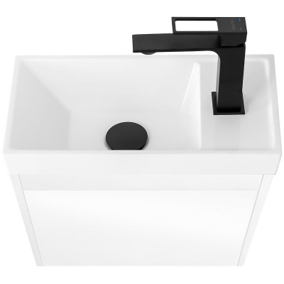 Тумба под раковину Art&Max Family 40 Family-400-1D-SO-BL подвесная Белая глянцевая