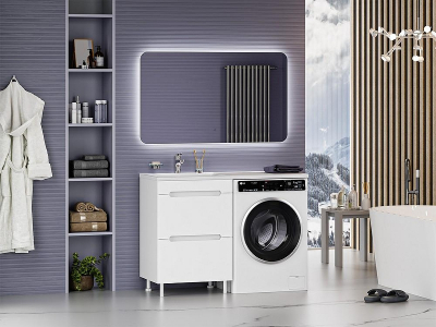 Тумба с раковиной Misty Байкал 120 L УТ000014754 Белая