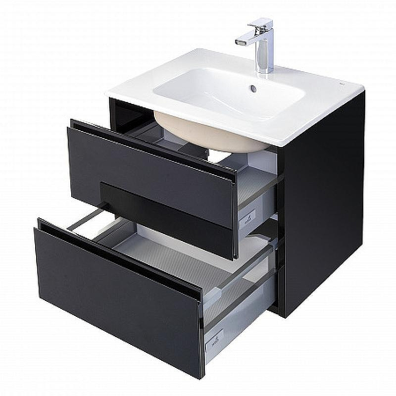 Тумба под раковину Aquaton Римини 60 1A226601RN950 подвесная Черный глянец, купить, цена, заказать, магазин, доставка, скидка, промокод, купить, цена, заказать, магазин, доставка, скидка, промокод