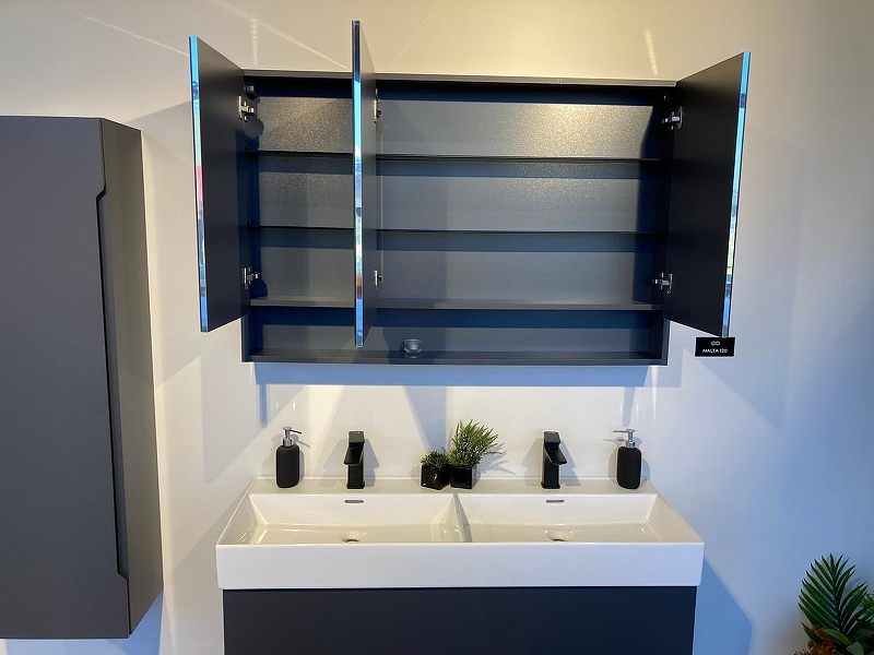 Зеркальный шкаф Orka Malta 100 3001311 подвесной цвет Антрацит матовый, купить, цена, заказать, магазин, доставка, скидка, промокод, купить, цена, заказать, магазин, доставка, скидка, промокод