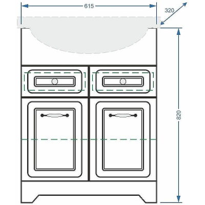 Тумба под раковину Stella Polar Кармела 65 SP-00000173 Ольха белая