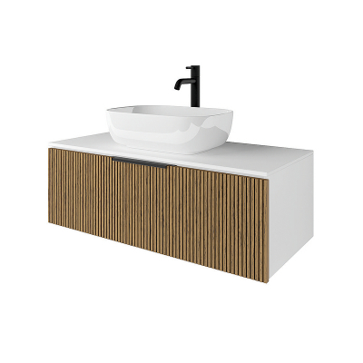 Тумба под раковину ЗОВ Кито 100 K100BT подвесная цвет Белый Тростник