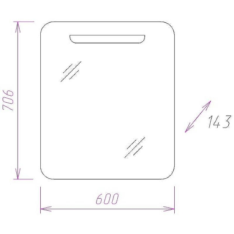 Зеркальный шкаф Onika Неаполь 60.01 R 206064 с подсветкой Белый, купить, цена, заказать, магазин, доставка, скидка, промокод, купить, цена, заказать, магазин, доставка, скидка, промокод