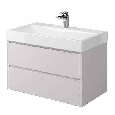 Тумба под раковину Creto Scala 80 3-1078W подвесная Белая глянцевая