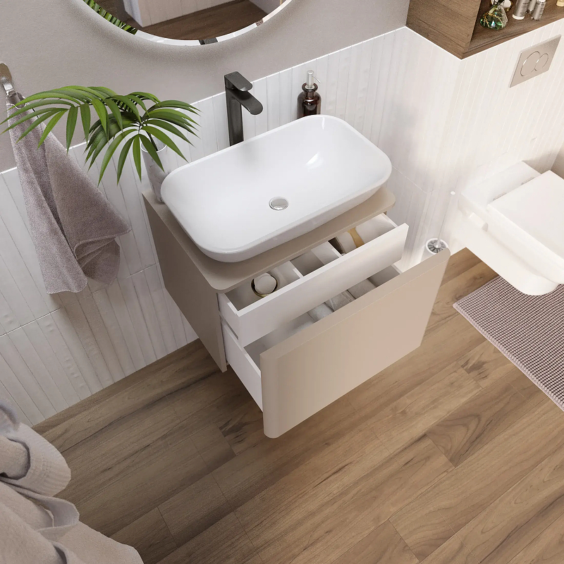 Тумба под раковину 1MarKa Wish 60П Ц0000031564 подвесная цвет Капучино, купить, цена, заказать, магазин, доставка, скидка, промокод, купить, цена, заказать, магазин, доставка, скидка, промокод