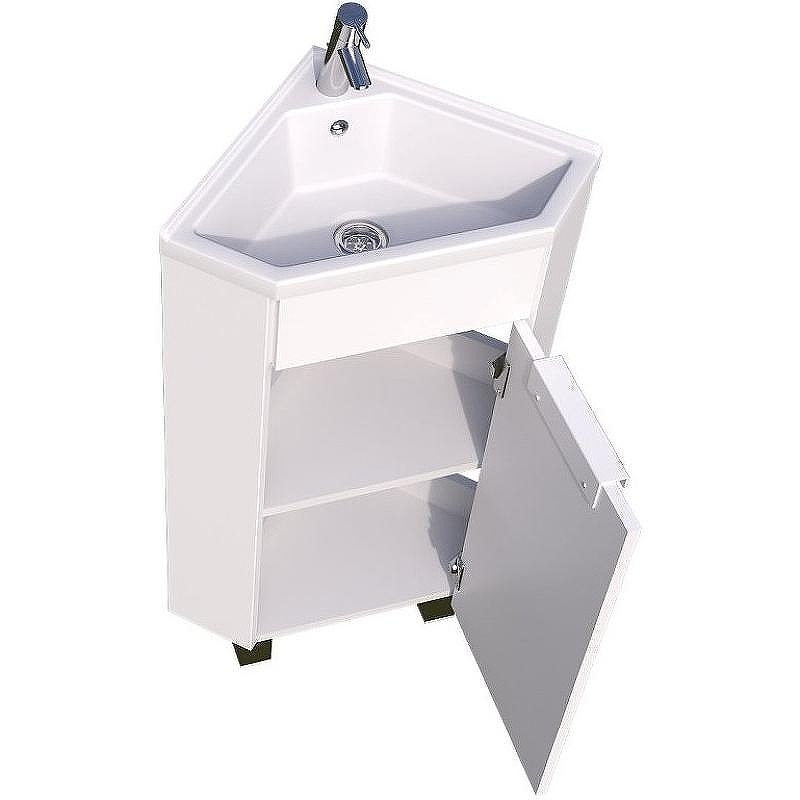 Тумба с раковиной 1MarKa Penta 37Н Ц0000001635 угловая Белый глянец, купить, цена, заказать, магазин, доставка, скидка, промокод, купить, цена, заказать, магазин, доставка, скидка, промокод