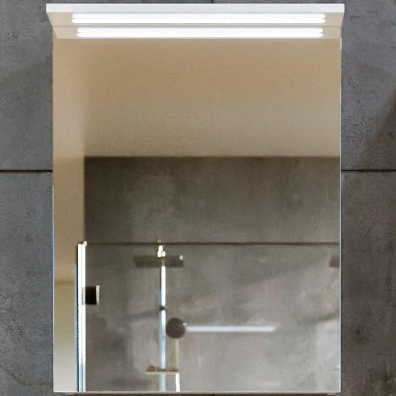 Зеркальный шкаф Бриклаер Кристалл 56 4627125415982 с подсветкой Белый, купить, цена, заказать, магазин, доставка, скидка, промокод, купить, цена, заказать, магазин, доставка, скидка, промокод