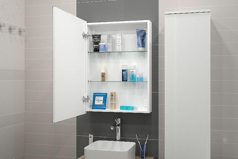 Зеркальный шкаф Art&Max Techno AM-Tec-600-800-1D-L-DS-F с подсветкой с сенсорным выключателем Белый, купить, цена, заказать, магазин, доставка, скидка, промокод, купить, цена, заказать, магазин, доставка, скидка, промокод