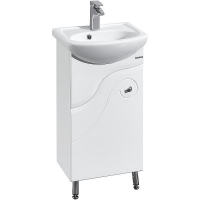 Тумба под раковину Aquaton Колибри 41 L 1A065201KO01L Белая, купить, цена, заказать, магазин, доставка, скидка, промокод, купить, цена, заказать, магазин, доставка, скидка, промокод