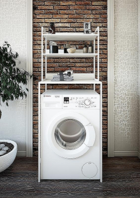 Стеллаж Sanflor 64 82613187 над стиральной машиной Белый муар