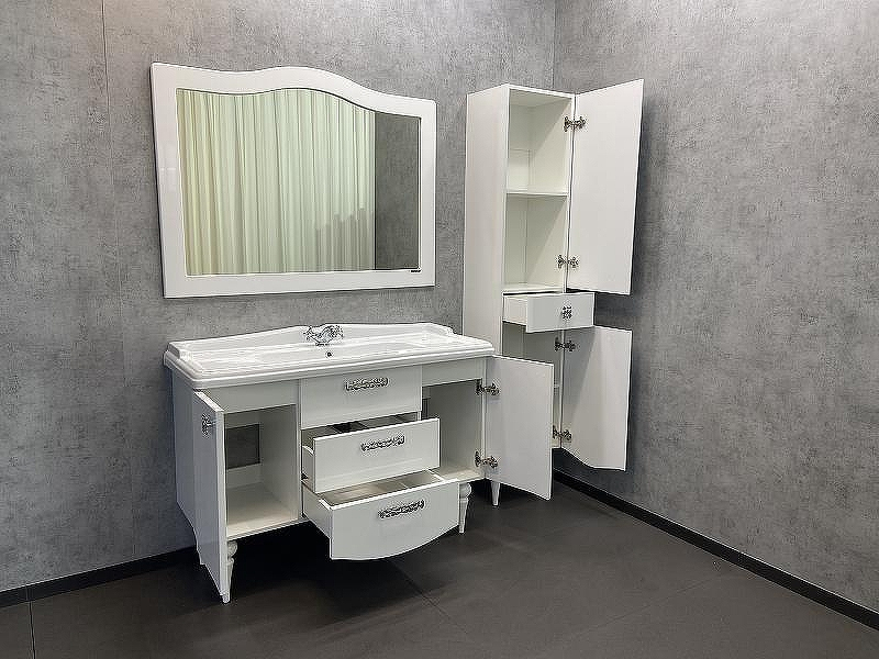 Зеркало Comforty Монако 120 00003132225 Белое, купить, цена, заказать, магазин, доставка, скидка, промокод, купить, цена, заказать, магазин, доставка, скидка, промокод