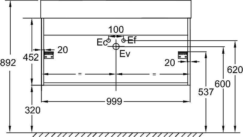 Тумба под раковину Jacob Delafon Vivienne 100 EB1585-N18-M76 подвесная Насыщенная серая матовая Белая глянцевая, купить, цена, заказать, магазин, доставка, скидка, промокод, купить, цена, заказать, магазин, доставка, скидка, промокод