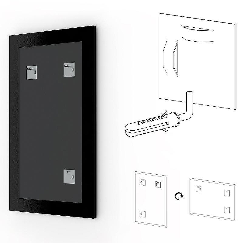 Зеркало Evoform Definite 154х74 BY 1116 в багетной раме - Беленый дуб 57, купить, цена, заказать, магазин, доставка, скидка, промокод, купить, цена, заказать, магазин, доставка, скидка, промокод