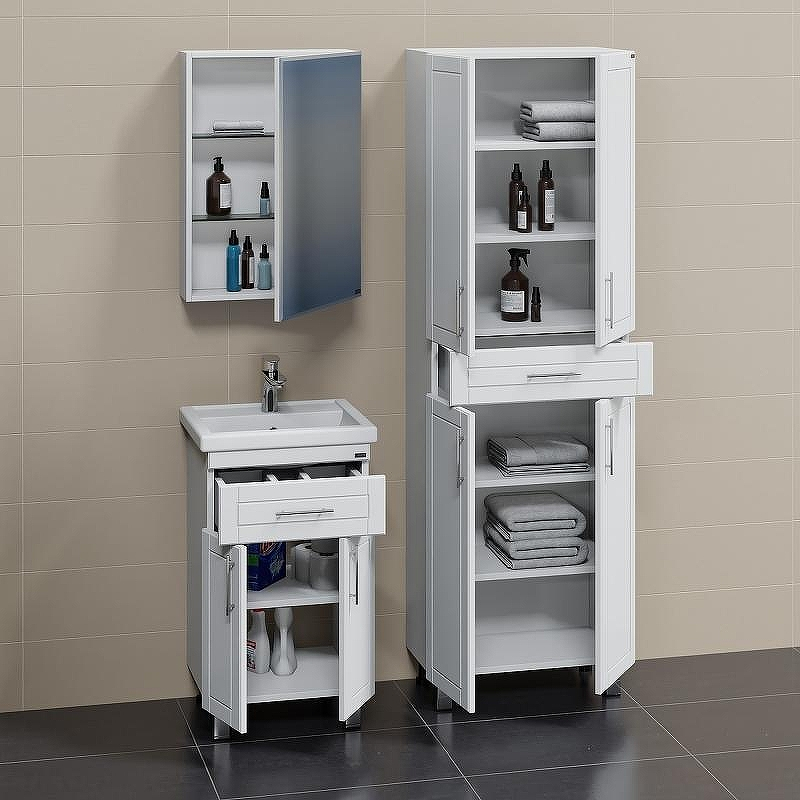 Тумба под раковину СанТа Дублин 50 223002 Белая, купить, цена, заказать, магазин, доставка, скидка, промокод, купить, цена, заказать, магазин, доставка, скидка, промокод