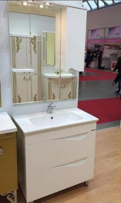 Зеркало со шкафом Bellezza Эйфория 80 L 4619113002014 с подсветкой Белое