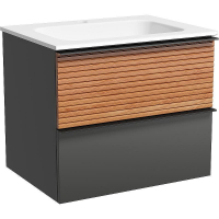 Тумба под раковину Sancos Delta 60 DL60GR подвесная Дуб красный Графит, купить, цена, заказать, магазин, доставка, скидка, промокод, купить, цена, заказать, магазин, доставка, скидка, промокод