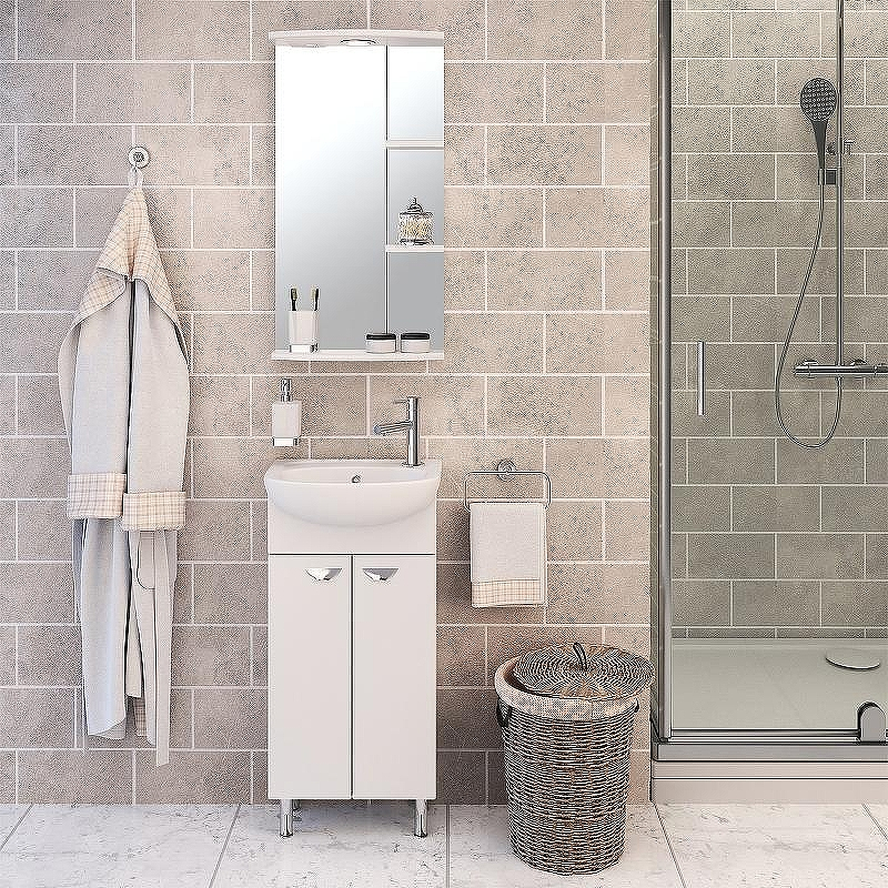 Зеркало Runo Азов 40 00000000934 с подсветкой Белое, купить, цена, заказать, магазин, доставка, скидка, промокод, купить, цена, заказать, магазин, доставка, скидка, промокод