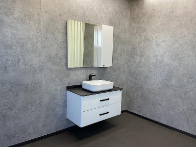 Зеркало со шкафом Comforty Амстердам 95 00004143986 Белый глянец