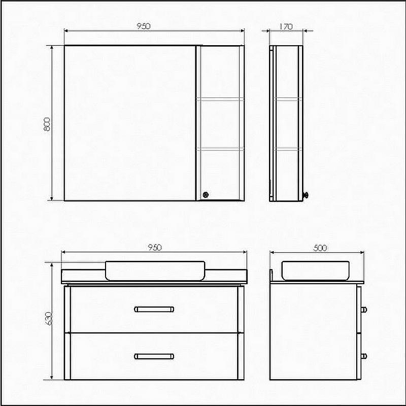 Зеркало со шкафом Comforty Амстердам 95 00004143986 Белый глянец, купить, цена, заказать, магазин, доставка, скидка, промокод, купить, цена, заказать, магазин, доставка, скидка, промокод