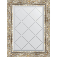 Зеркало Evoform Exclusive-G 71х53 BY 4005 с гравировкой в багетной раме - Прованс с плетением 70, купить, цена, заказать, магазин, доставка, скидка, промокод, купить, цена, заказать, магазин, доставка, скидка, промокод