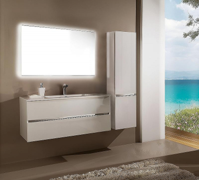 Тумба с раковиной SanVit Кубэ-2 70 kkube2070w подвесная Белая глянцевая