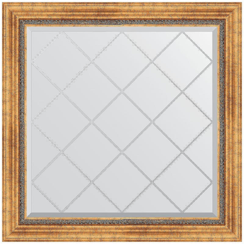 Зеркало Evoform Exclusive-G 86х86 BY 4318 с гравировкой в багетной раме - Римское золото 88, купить, цена, заказать, магазин, доставка, скидка, промокод, купить, цена, заказать, магазин, доставка, скидка, промокод