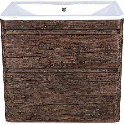 Тумба под раковину Style Line Атлантика Люкс Plus 80 ЛС-00000664 подвесная Старое дерево