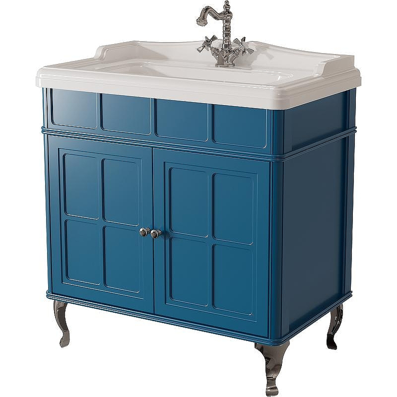 Тумба под раковину Caprigo Borgo 80 33412CH-B136 Синяя матовая, купить, цена, заказать, магазин, доставка, скидка, промокод, купить, цена, заказать, магазин, доставка, скидка, промокод