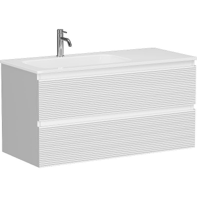 Тумба под раковину Sancos Folk 100 L FL100LW подвесная Bianco