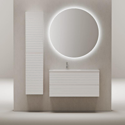 Тумба под раковину Sancos Folk 100 L FL100LW подвесная Bianco