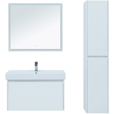Зеркало Aquanet Nova Lite 90 242264 с подсветкой Белое