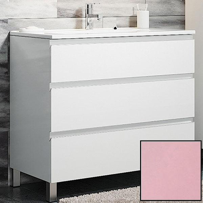 Тумба с раковиной SanVit Авеню-3 75 kavenu375 в цвете Ral Розовый глянец, купить, цена, заказать, магазин, доставка, скидка, промокод, купить, цена, заказать, магазин, доставка, скидка, промокод