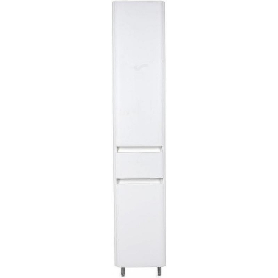 Шкаф пенал Style Line Атлантика 35 L Люкс Plus СС-00002257 с бельевой корзиной Белый матовый антискрейтч