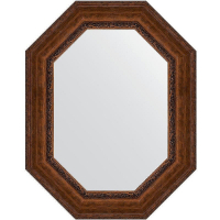 Зеркало Evoform Polygon 92х72 BY 7267 в багетной раме - Состаренная бронза с орнаментом 120, купить, цена, заказать, магазин, доставка, скидка, промокод, купить, цена, заказать, магазин, доставка, скидка, промокод