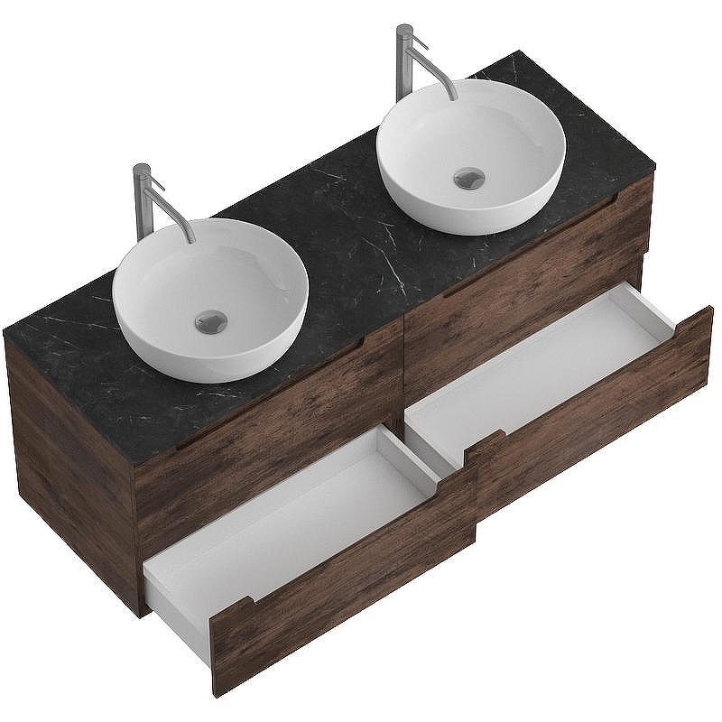 Тумба под раковину BelBagno Etna 140 ETNA-1400-4C-SO-2-RW подвесная Rovere Moro, купить, цена, заказать, магазин, доставка, скидка, промокод, купить, цена, заказать, магазин, доставка, скидка, промокод