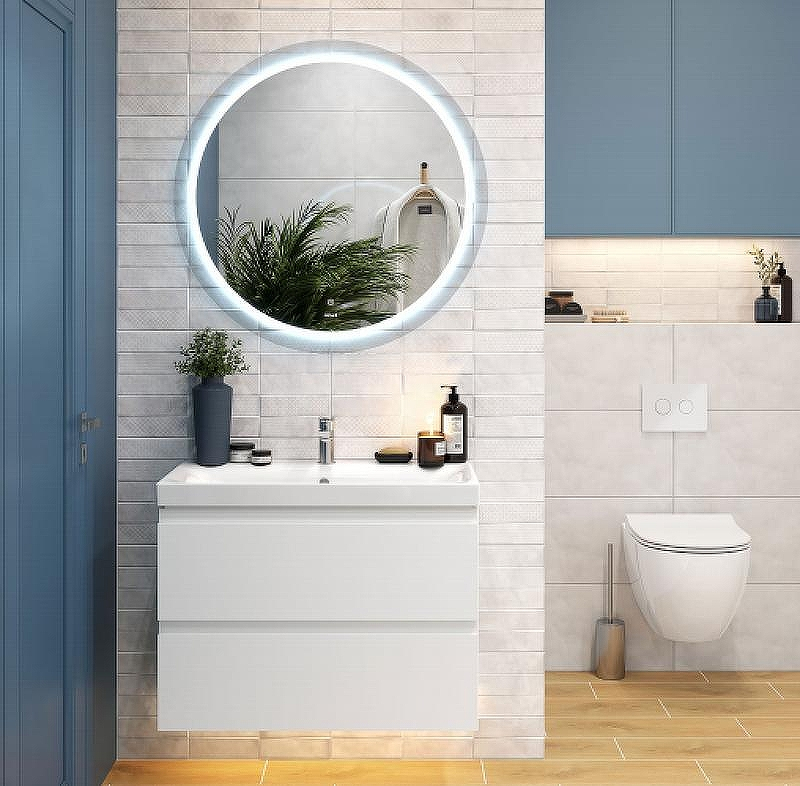 Зеркало Cersanit Led 012 Design 88 KN-LU-LED012*88-d-Os с подсветкой с сенсорным выключателем, купить, цена, заказать, магазин, доставка, скидка, промокод, купить, цена, заказать, магазин, доставка, скидка, промокод