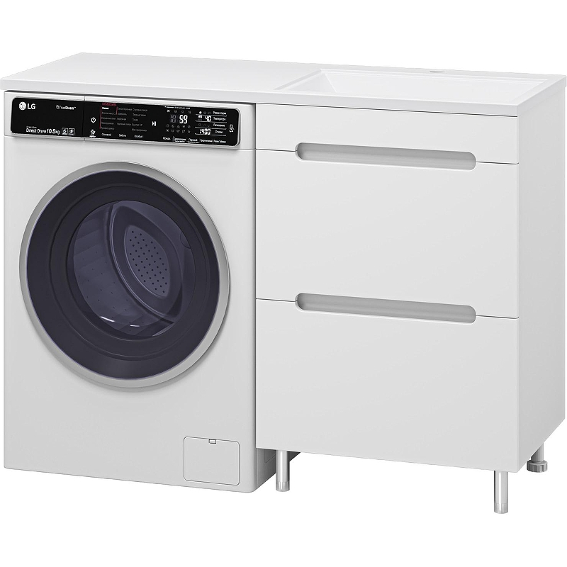 Тумба с раковиной Misty Байкал 120 R УТ000014751 Белая, купить, цена, заказать, магазин, доставка, скидка, промокод, купить, цена, заказать, магазин, доставка, скидка, промокод