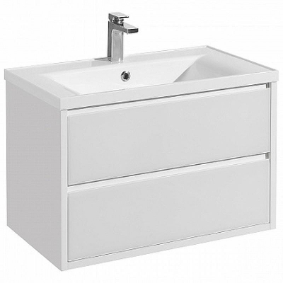 Тумба под раковину Aquaton Римини 80 1A226701RN010 подвесная Белый глянец