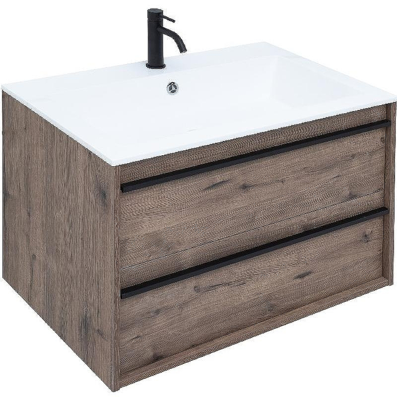 Тумба под раковину Aquanet Lino 80 253912 подвесная Дуб веллингтон, купить, цена, заказать, магазин, доставка, скидка, промокод, купить, цена, заказать, магазин, доставка, скидка, промокод