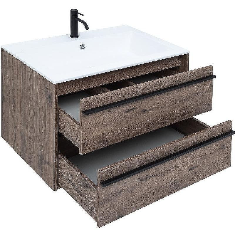 Тумба под раковину Aquanet Lino 80 253912 подвесная Дуб веллингтон, купить, цена, заказать, магазин, доставка, скидка, промокод, купить, цена, заказать, магазин, доставка, скидка, промокод