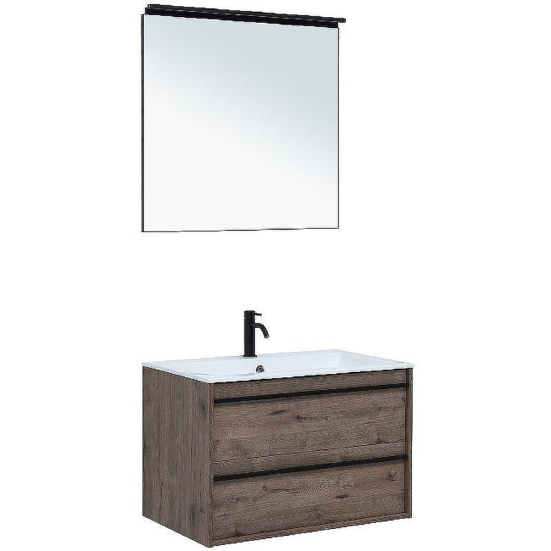 Тумба под раковину Aquanet Lino 80 253912 подвесная Дуб веллингтон, купить, цена, заказать, магазин, доставка, скидка, промокод, купить, цена, заказать, магазин, доставка, скидка, промокод