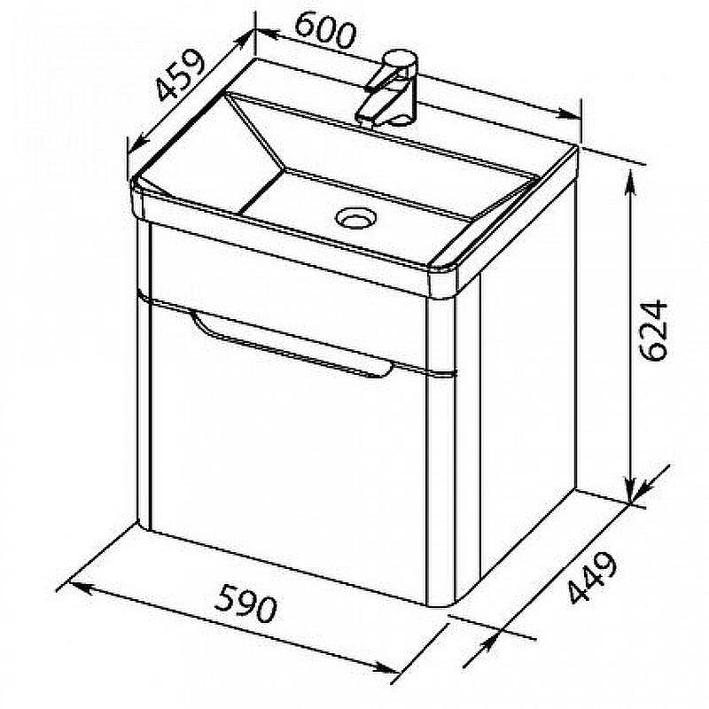 Тумба с раковиной Aquanet София 60 212586 подвесная Белый глянец, купить, цена, заказать, магазин, доставка, скидка, промокод, купить, цена, заказать, магазин, доставка, скидка, промокод