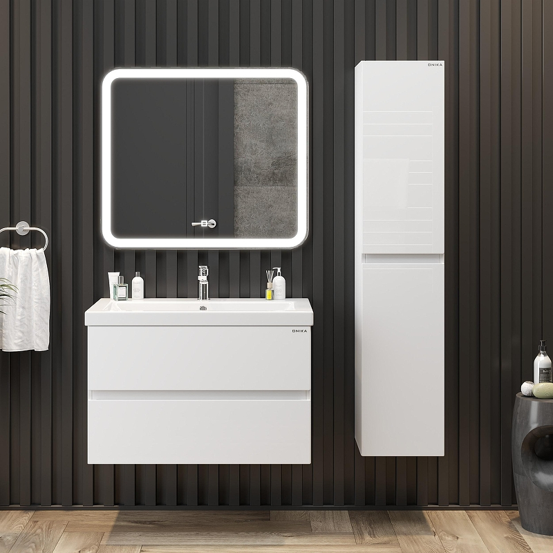 Тумба под раковину Onika Эвада 80 108058 подвесная цвет Белый, купить, цена, заказать, магазин, доставка, скидка, промокод, купить, цена, заказать, магазин, доставка, скидка, промокод