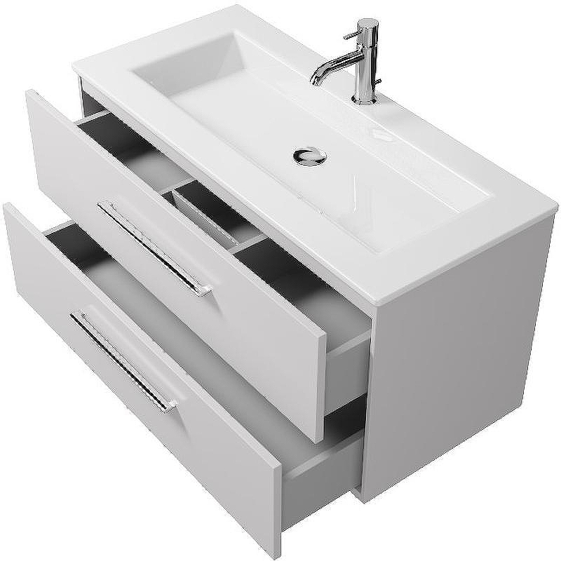 Тумба под раковину Creto Ares 100 10-1105W подвесная Белая, купить, цена, заказать, магазин, доставка, скидка, промокод, купить, цена, заказать, магазин, доставка, скидка, промокод