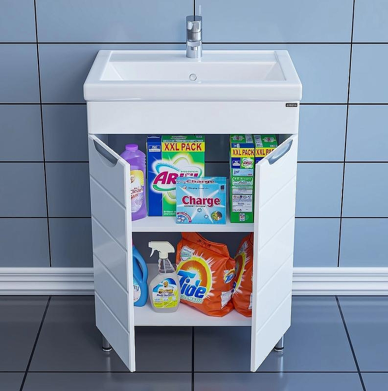 Тумба под раковину СанТа Родос 60 206012N Белая, купить, цена, заказать, магазин, доставка, скидка, промокод, купить, цена, заказать, магазин, доставка, скидка, промокод