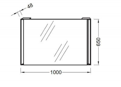Зеркало Jacob Delafon Reve 100 EB576-NF с подсветкой с инфракрасным выключателем